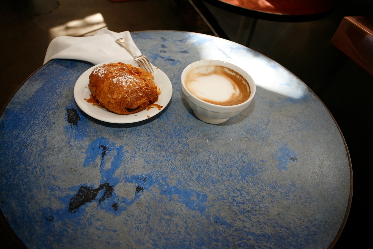 Decorative concrete cafe table