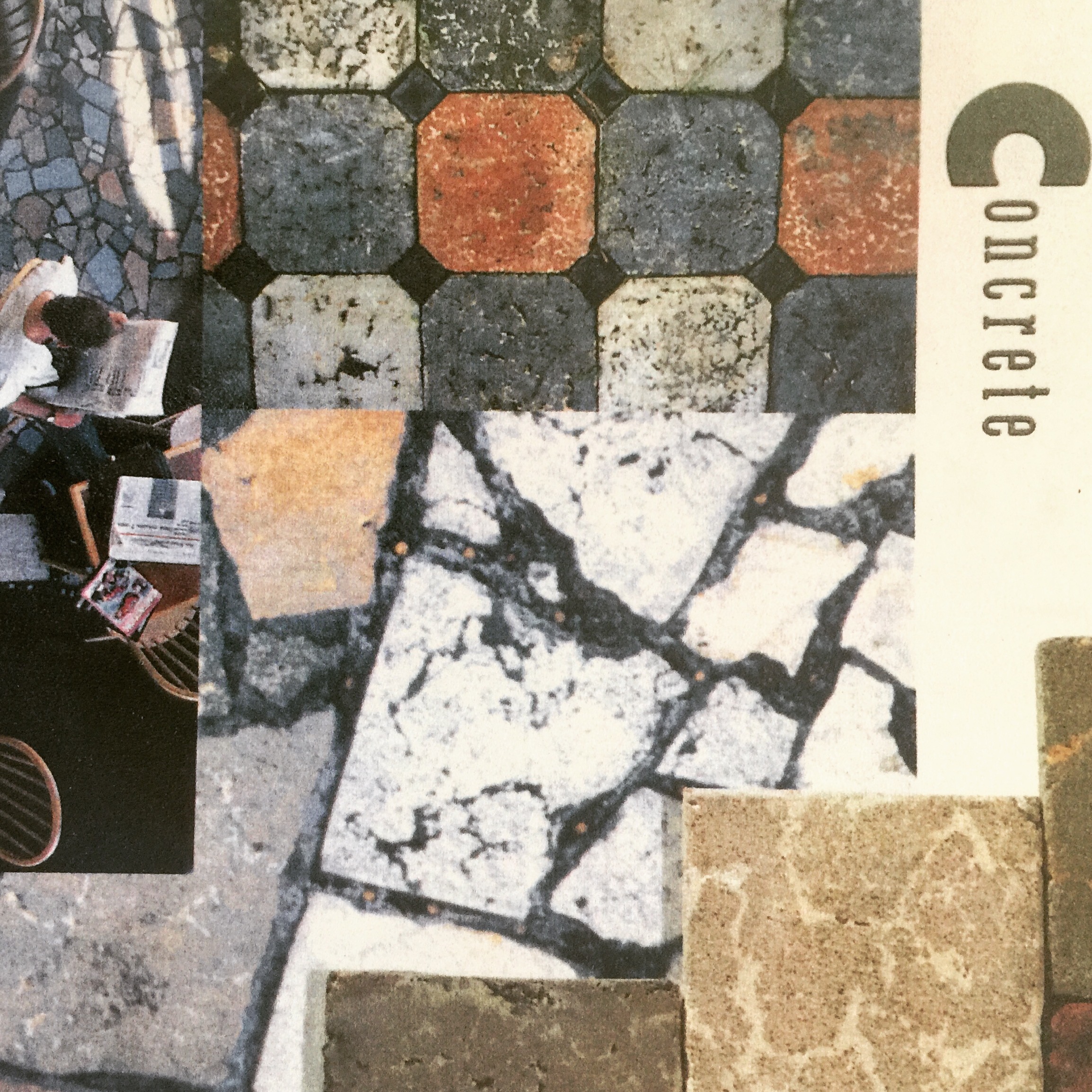 Concrete tile samples