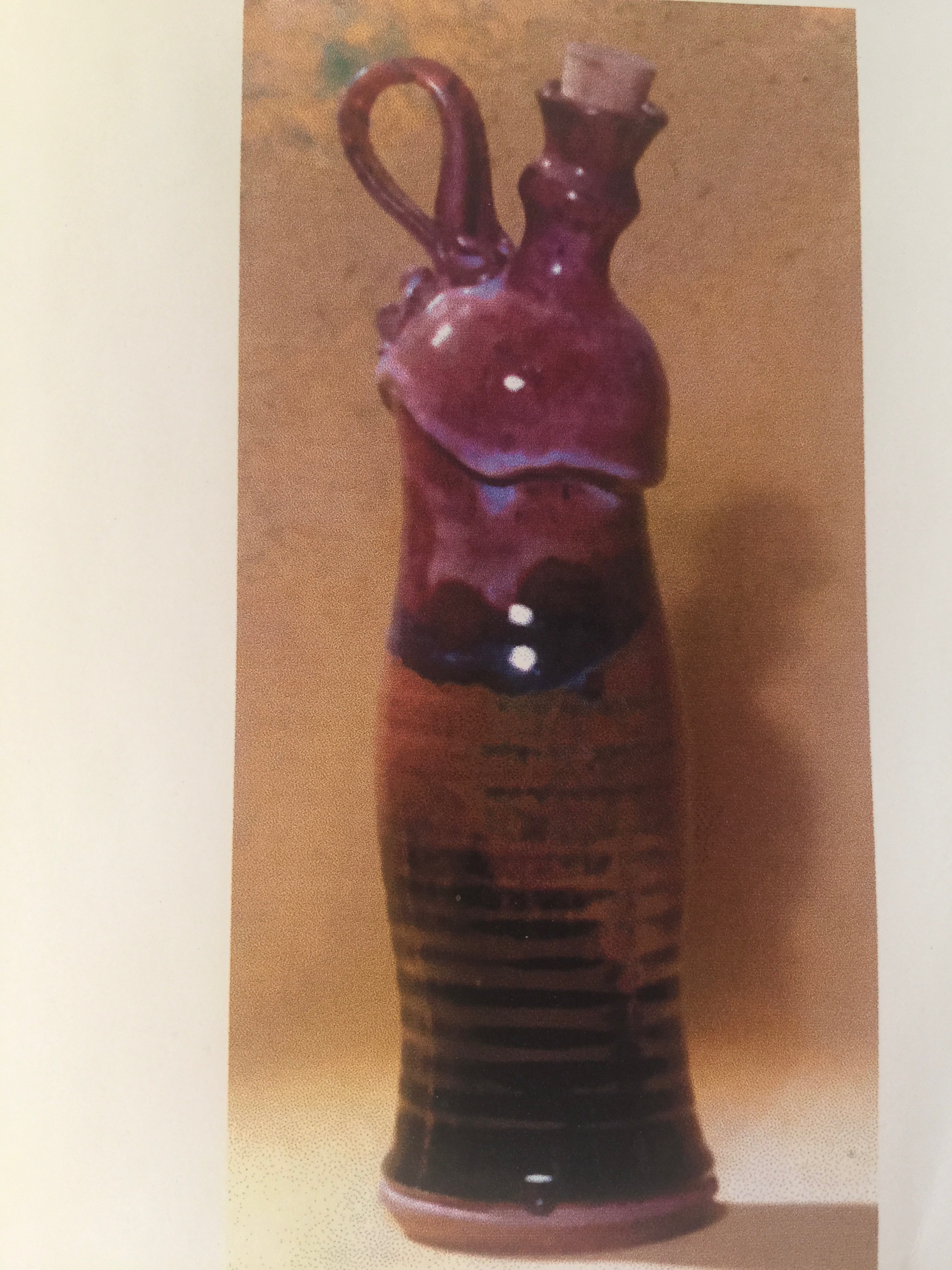 Sculptural stoneware bottle