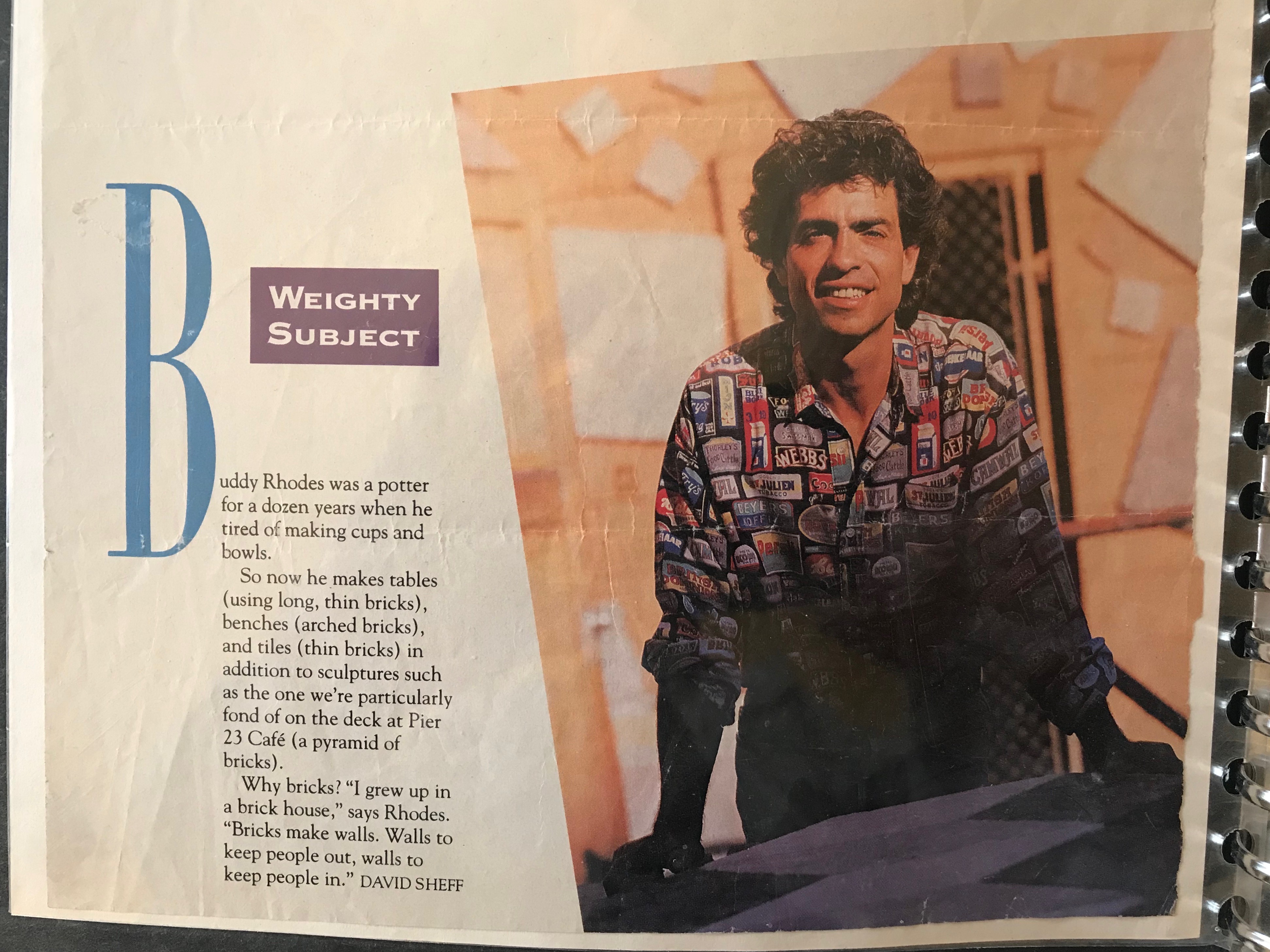 Magazine profile of Buddy Rhodes