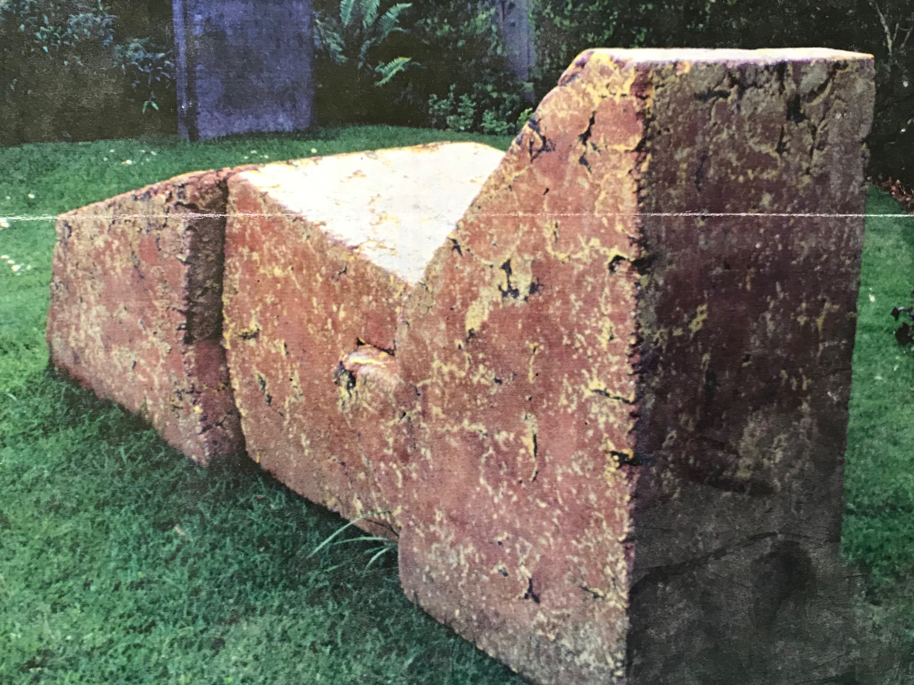 Sculptural concrete bench